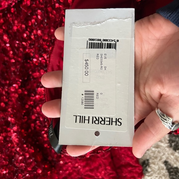 Sherri Hill #12580 in Red Size 0 - Picture 6 of 7